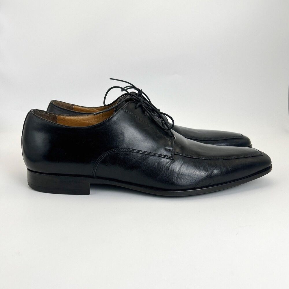 Santoni Pritchard Dress Shoes Mens Sz 9 D Apron Toe Lot Of 2 Black/Brown READ - Picture 10 of 16